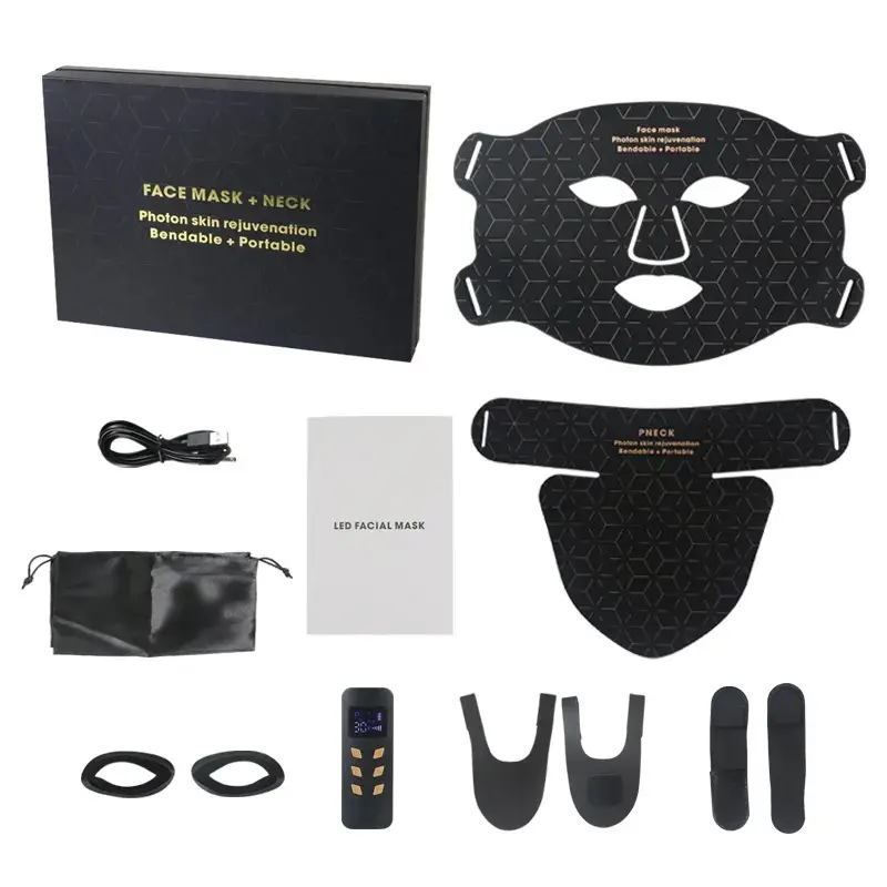 Red Light Therapy for Face, 3 Modes Portable Led Face Mask Light Therapy with Remote, Near-Infrared 850 Red Light Therapy Mask with Timing Function, Red Light Therapy at Home 180 LED Beads