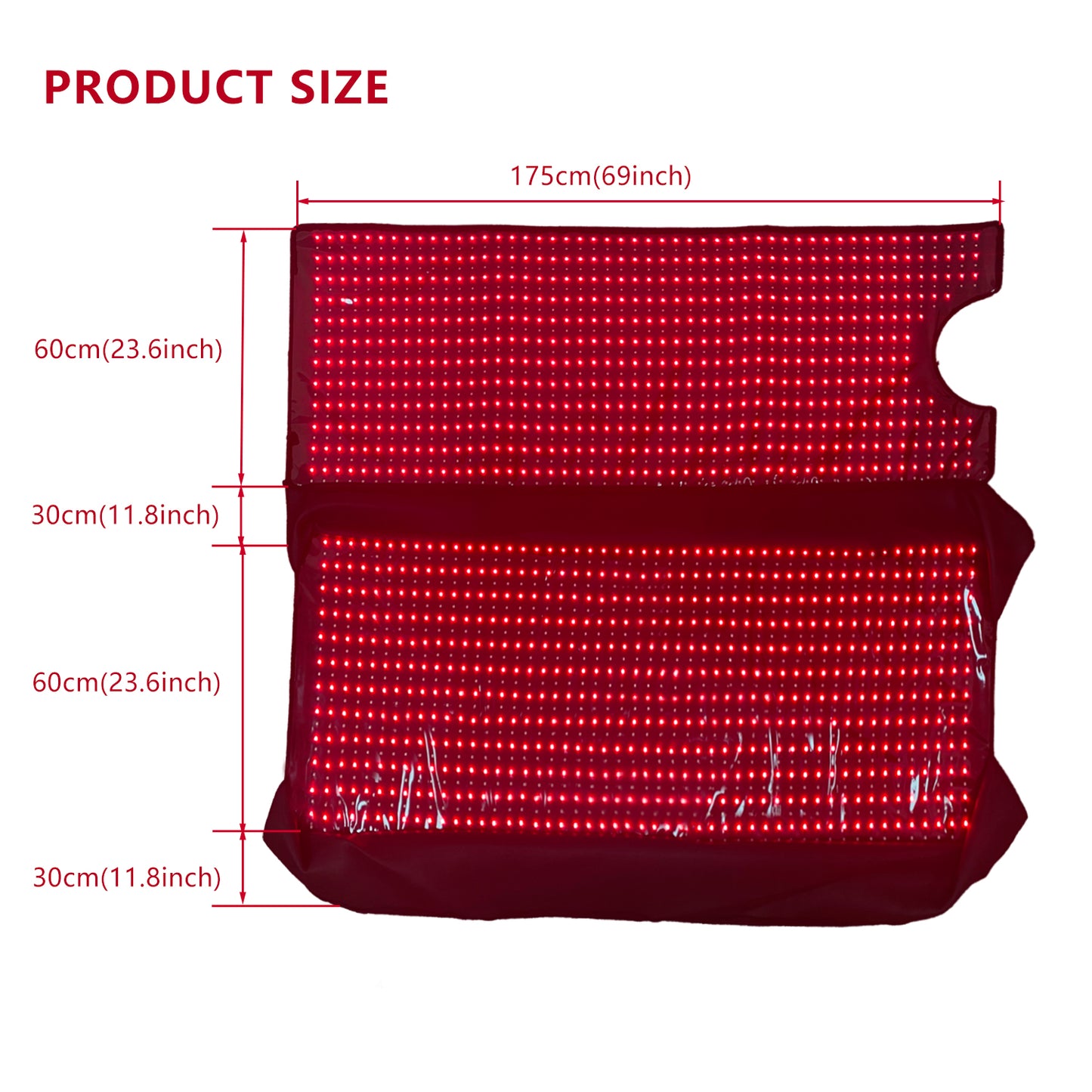 2025 New 3100pcs Dual Wavelength LED Beads 660nm&850nm Red Light Therapy Mat Full Body Used to Relieve Pain 71''x 69''