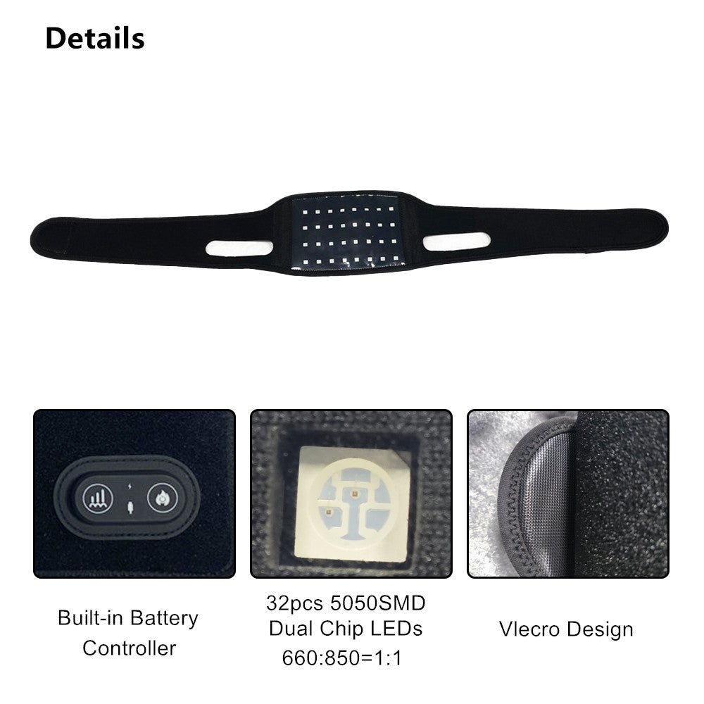 Red Light Therapy for Neck, Near Infrared Light Therapy Belt Wearable Infrared Neck Wrap with Timer Infrared Belt for Chin Firming V Face Lifting Mask Body Neck Hand Wrist Legs Unisex Gift