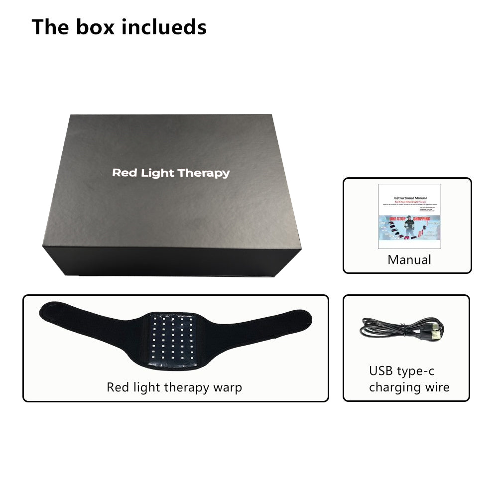 Infrared & Red Light Therapy for Neck Pain Relief, Wearable Neck Light Therapy Wrap Pad for Joint Pain, 850NM Infrared LED Therapy Home Use Device Suitable for Neck Knee Wrist