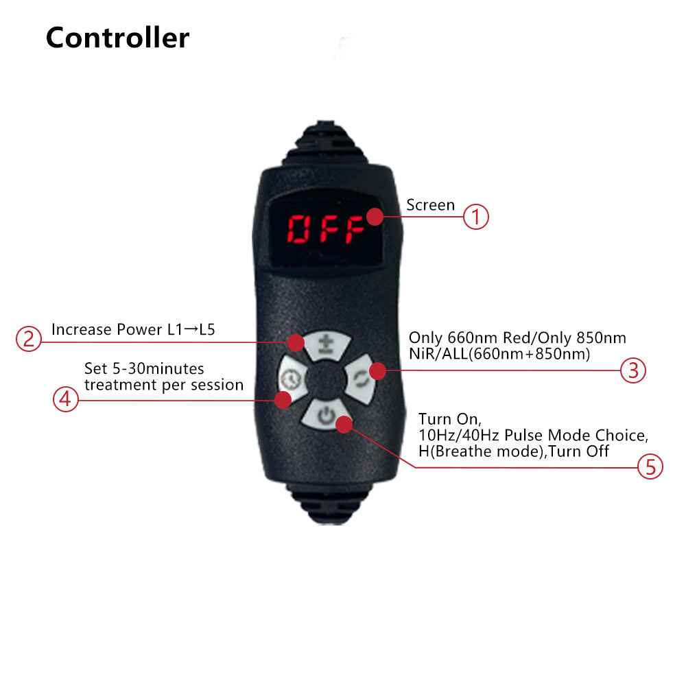 Infrared Red Light Thera-py Arm Belt, 660nm and 850nm Red Light Thera-py Arm Wrap with Timer & Brightness Setting Red Light Arm Pad for Arm Knee Shoulder Joints Muscle Pain Relief