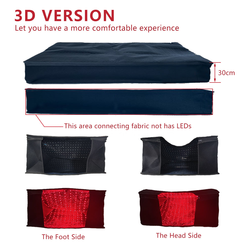 2025 New 3100pcs Dual Wavelength LED Beads 660nm&850nm Red Light Therapy Mat Full Body Used to Relieve Pain 71''x 69''