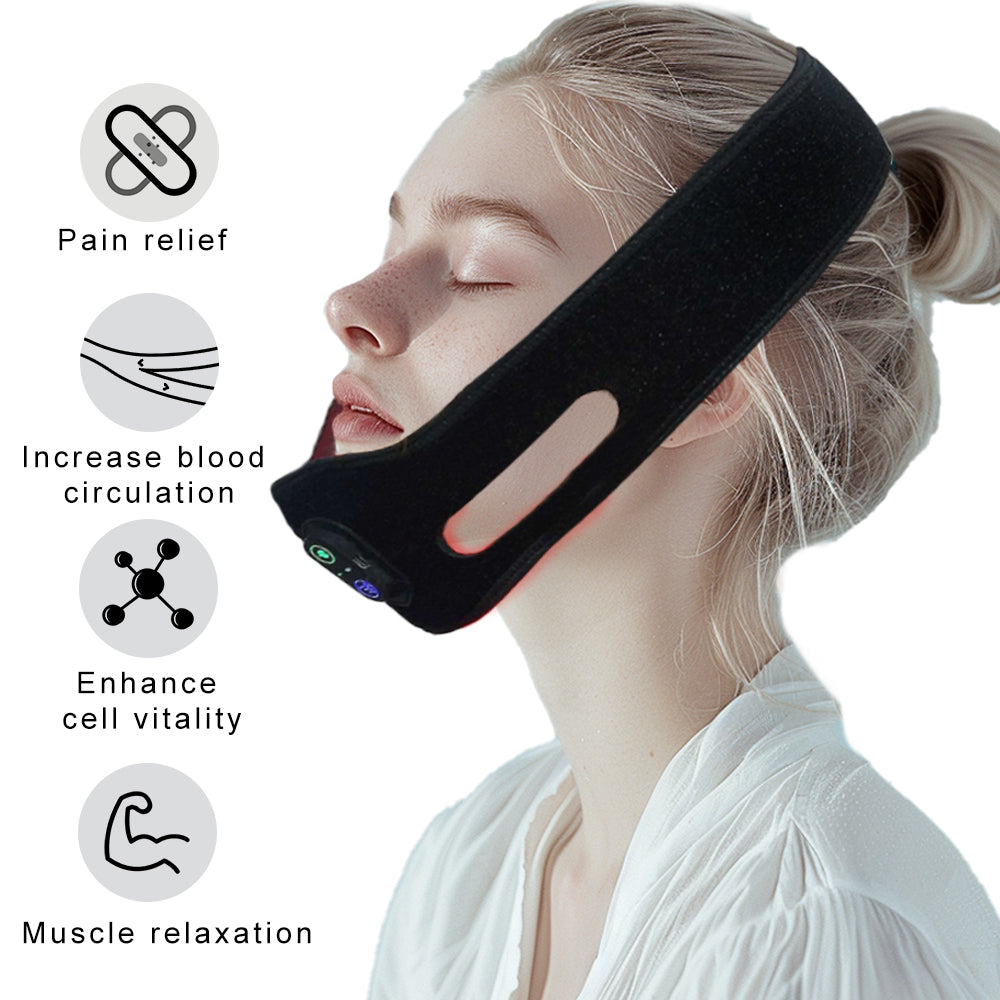 Red Light Therapy for Neck, Near Infrared Light Therapy Belt Wearable Infrared Neck Wrap with Timer Infrared Belt for Chin Firming V Face Lifting Mask Body Neck Hand Wrist Legs Unisex Gift