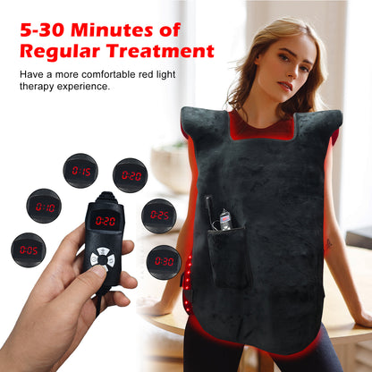 Red Light Therapy for Body, 3-in-1 Led Bead Infrared Light Therapy Pads for Back Shoulder Pain Relief, 660nm&850nm Wearable Wrap Light Therapy Device with Pulse