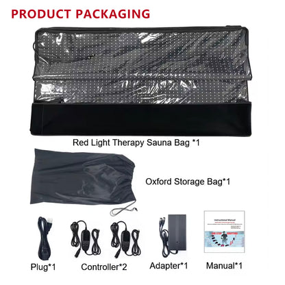 2025 New 3100pcs Dual Wavelength LED Beads 660nm&850nm Red Light Therapy Mat Full Body Used to Relieve Pain 71''x 69''