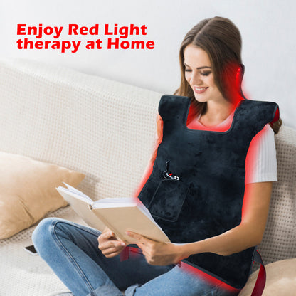 Red Light Therapy for Body, 3-in-1 Led Bead Infrared Light Therapy Pads for Back Shoulder Pain Relief, 660nm&850nm Wearable Wrap Light Therapy Device with Pulse