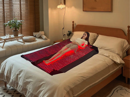 2025 New 3100pcs Dual Wavelength LED Beads 660nm&850nm Red Light Therapy Mat Full Body Used to Relieve Pain 71''x 69''