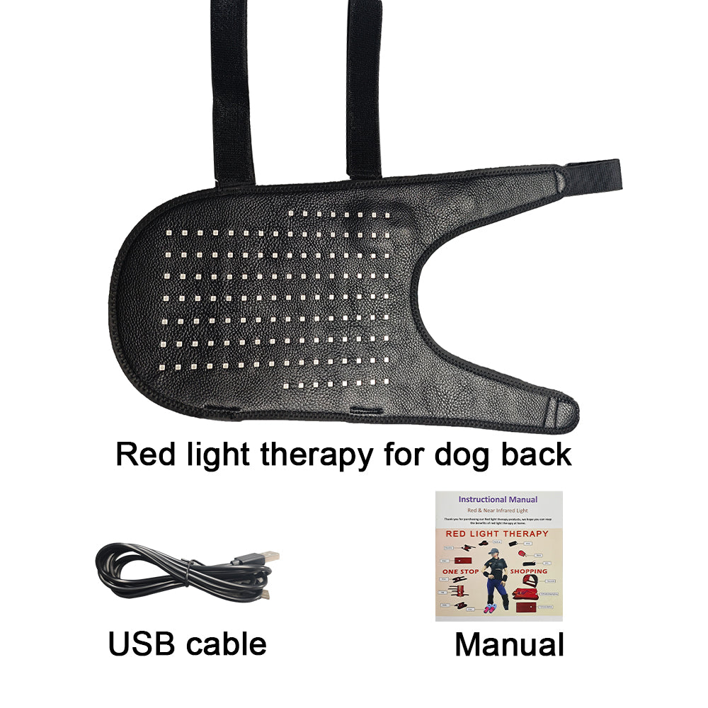 Red Infrared Light Therapy Belt for Pets Pain Relief, Portable Wearable Cold Laser Therapy Device for Dogs Tissue Repair, Joint & Back Pain