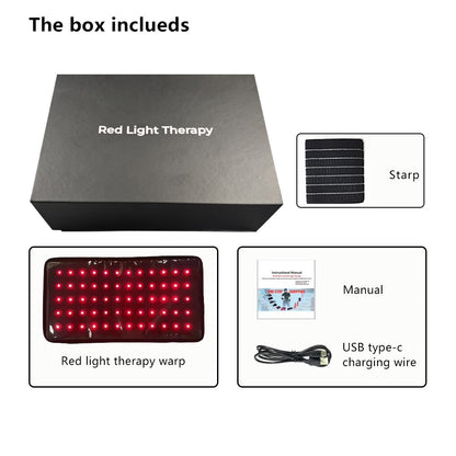 Infrared Red Light Thera-py Arm Belt, 660nm and 850nm Red Light Thera-py Arm Wrap with Timer & Brightness Setting Red Light Arm Pad for Arm Knee Shoulder Joints Muscle Pain Relief