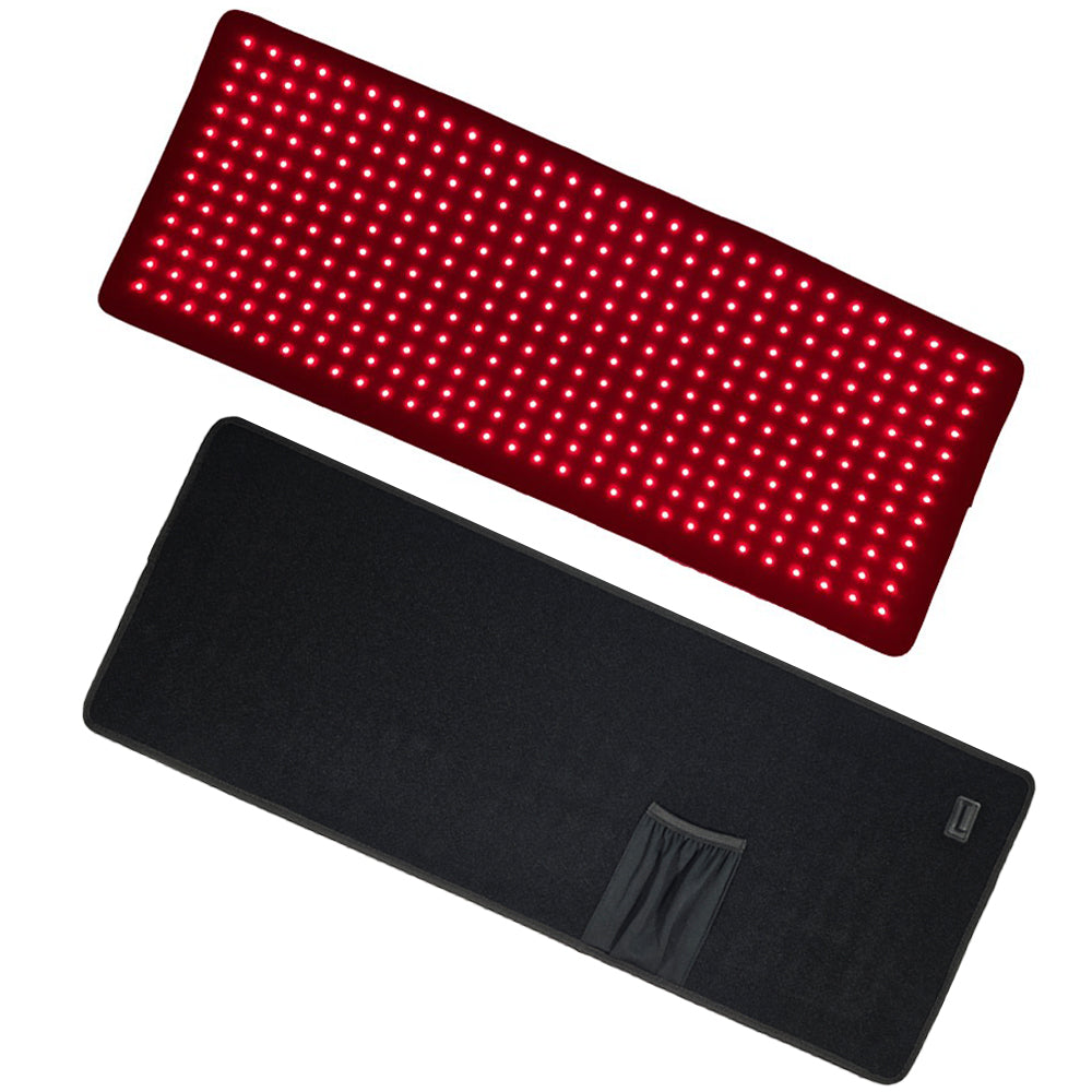 Red Light Therapy Pad Wearable 660nm & 850nm Infrared Light Therapy Mat Devices 31.5" x 11.8" Large Wrap Belt for Body Back Shoulders Waist Joint Muscle Pain Relief