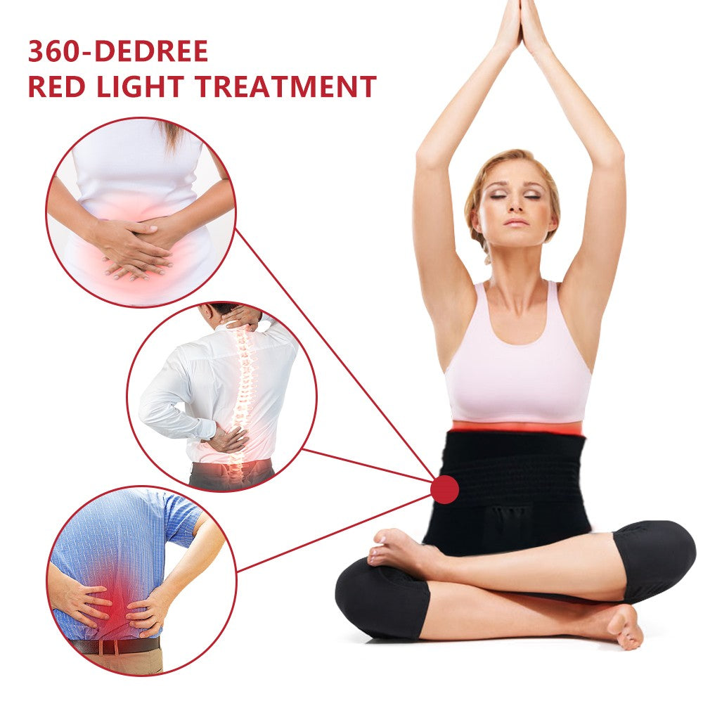 Red Light Therapy Pad Wearable 660nm & 850nm Infrared Light Therapy Mat Devices 31.5" x 11.8" Large Wrap Belt for Body Back Shoulders Waist Joint Muscle Pain Relief